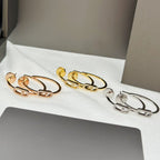 [⭐JeweliWhal]CREOLES MOVE UNO PM DIAMOND EARRINGS