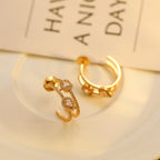 [⭐JeweliWhal]CREOLES MY TWIN 2 RANGS SILVER DIAMOND EARRINGS