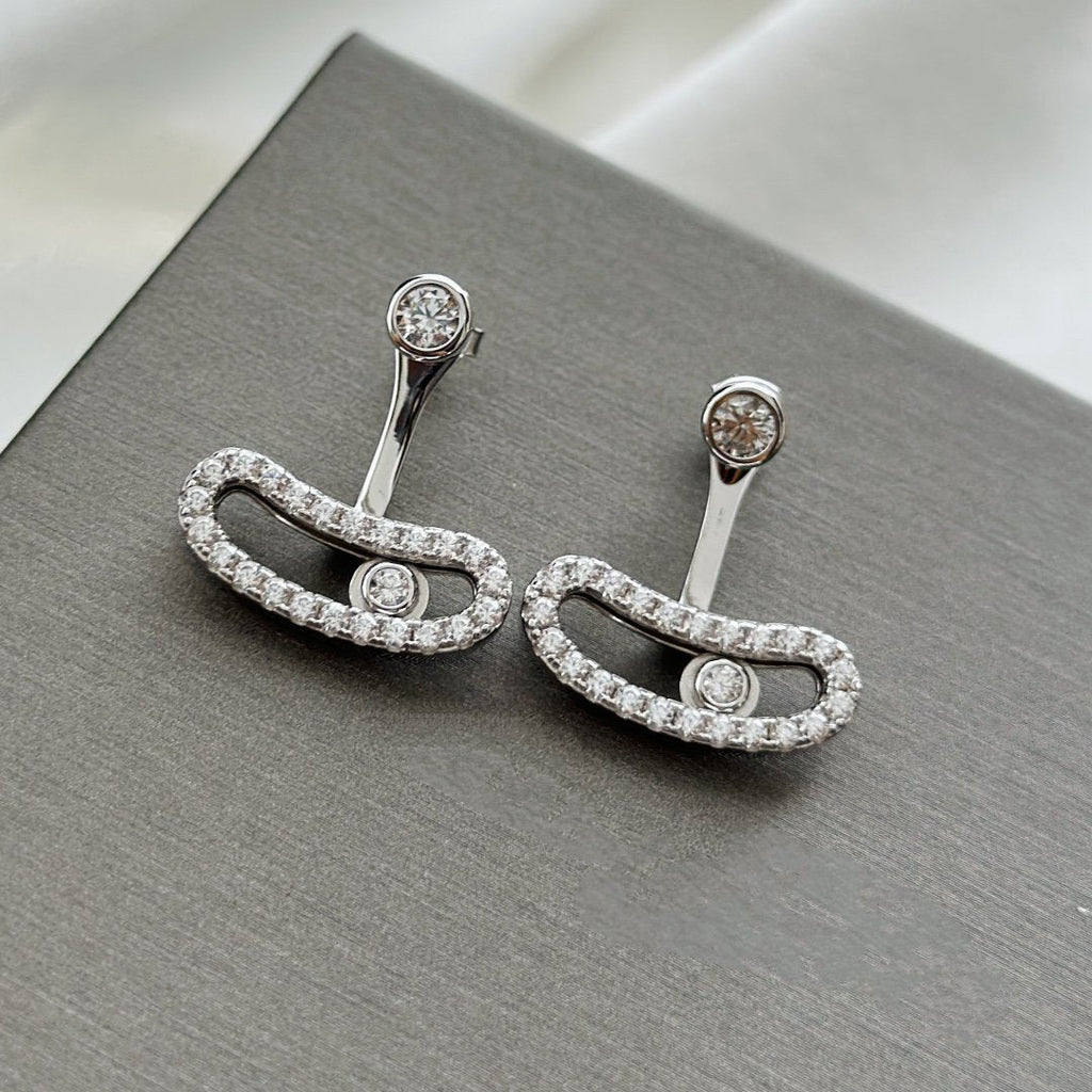 [⭐JeweliWhal]MOVE UNO SILVER DIAMOND EARRINGS