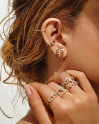 [⭐JeweliWhal]CREOLES MOVE UNO MINI 1 DIAMOND EARRINGS