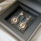 [⭐JeweliWhal]Demo MOVE ARROW PINK GOLD DIAMOND EARRINGS