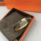 [⭐JeweliWhal]クラシック HM クリック ブラック 8mm エナメルブレスレット