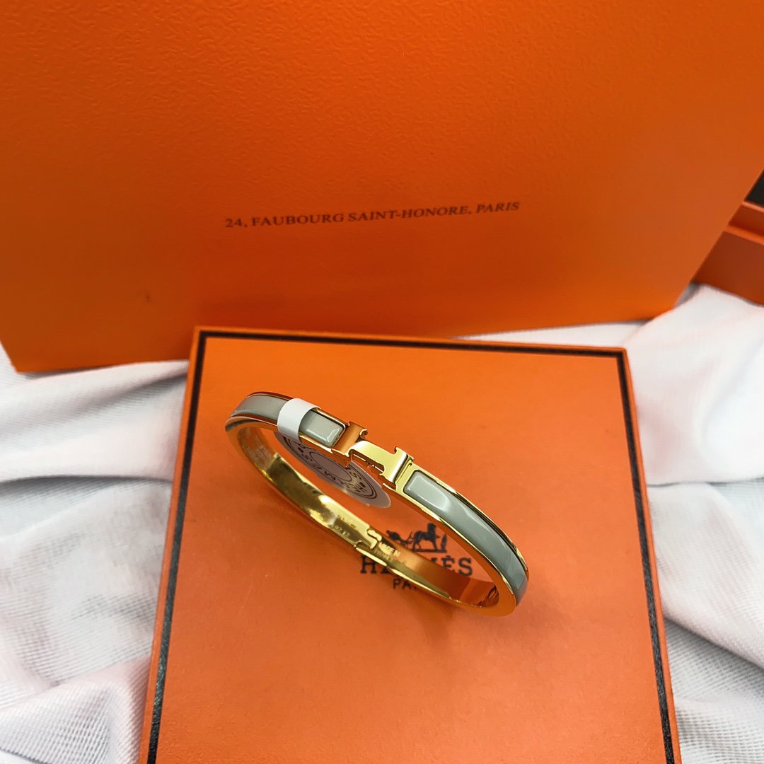 [⭐JeweliWhal]クラシック HM クリック グリーン 8mm エナメルブレスレット