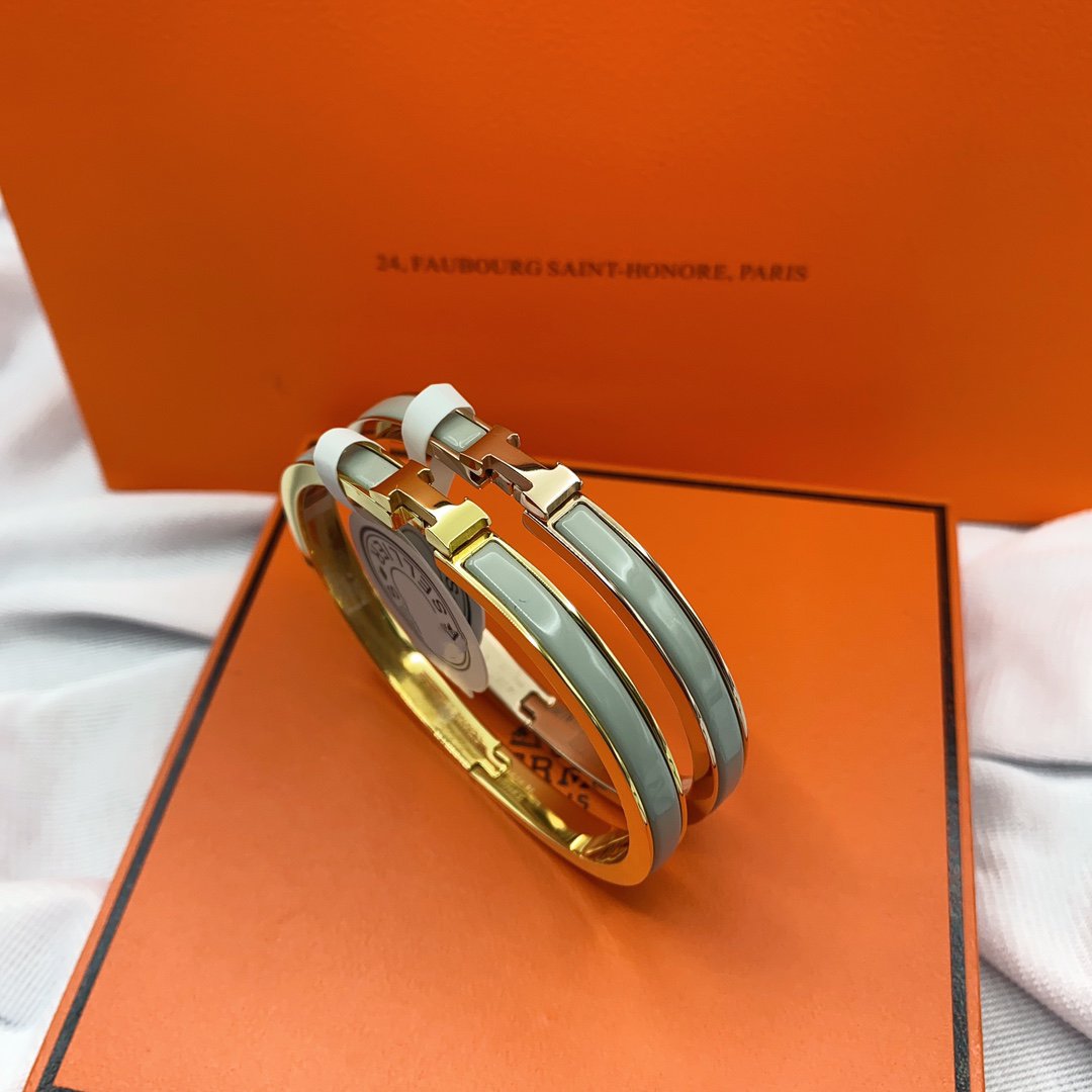 [⭐JeweliWhal]クラシック HM クリック グリーン 8mm エナメルブレスレット