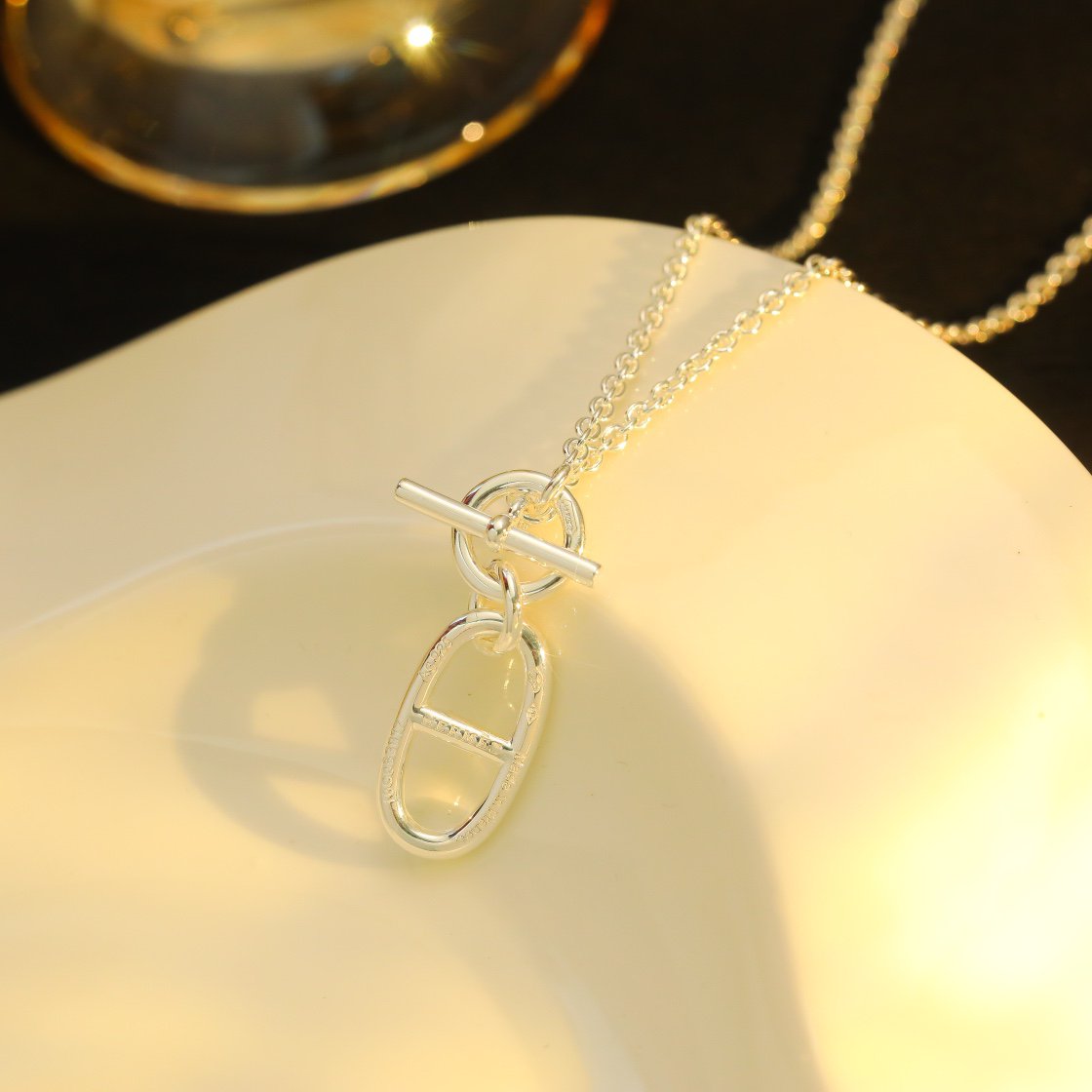 [⭐JeweliWhal]HM CHAINE D'ANCRE PENDANT NECKLACE STERLING SILVER