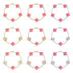 [⭐JeweliWhal] CLOVER 5 MOTIFS  PINK MOP BRACELET COLLECTION
