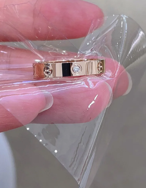 [⭐JeweliWhal]LOVE RING 4MM 1 DIAMOND