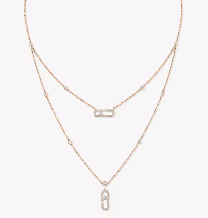 [⭐JeweliWhal] MS Double-Circle Full-Diamond Necklace