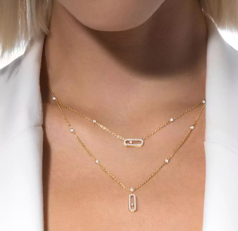 [⭐JeweliWhal] MS Double-Circle Full-Diamond Necklace