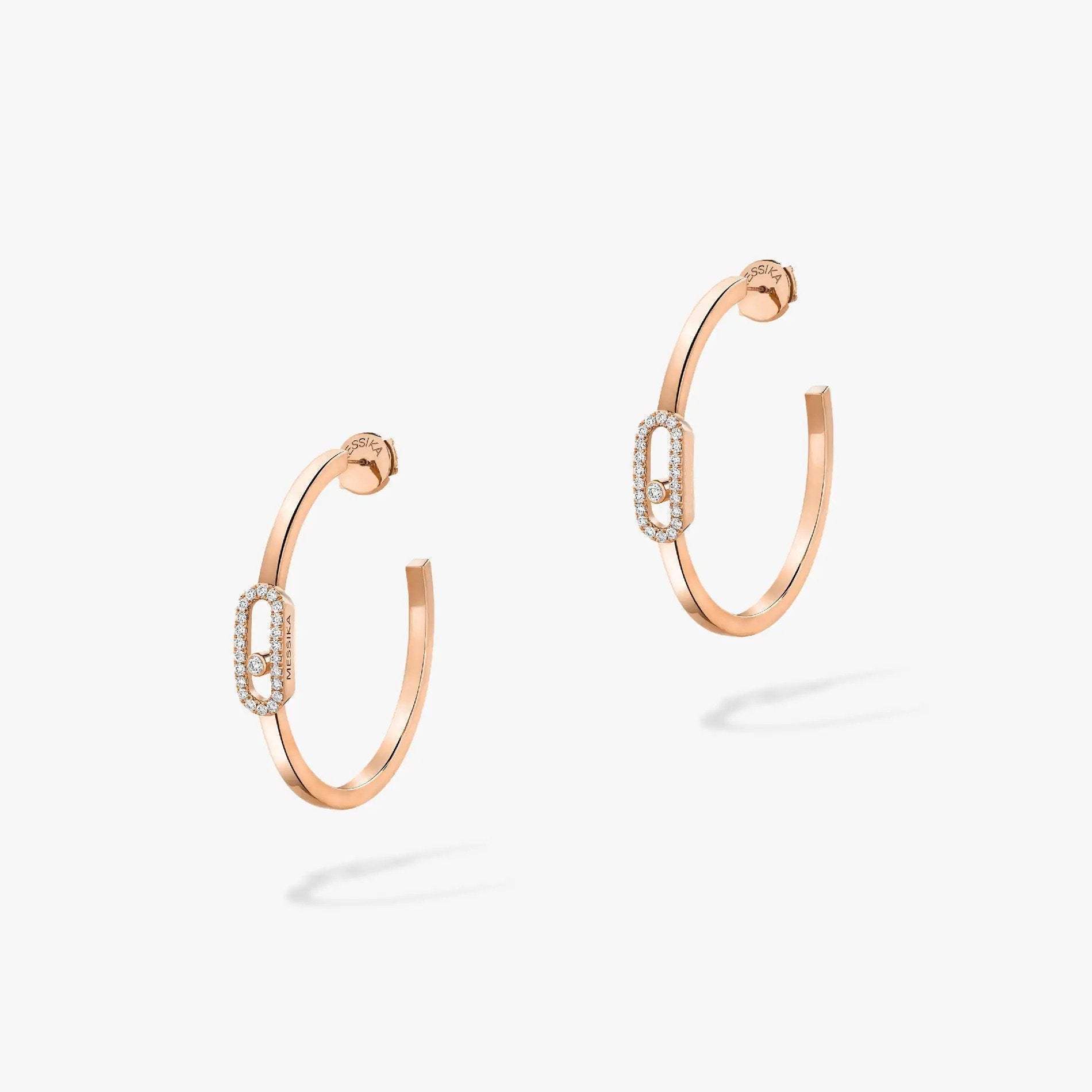 [⭐JeweliWhal]CREOLES MOVE UNO PM DIAMOND EARRINGS