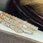 [⭐JeweliWhal]SERPENTI BRACELET GOLD DIAMOND DOUBLE ROW
