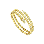 [⭐JeweliWhal]SERPENTI BRACELET GOLD DIAMOND DOUBLE ROW