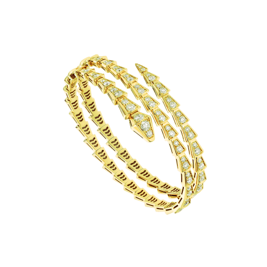 [⭐JeweliWhal]SERPENTI BRACELET GOLD DIAMOND DOUBLE ROW