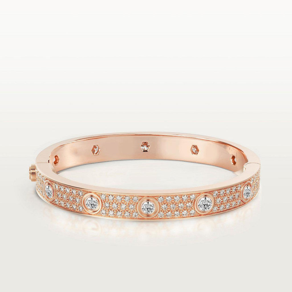 [⭐JeweliWhal]LOVE BRACELET 6.1MM DIAMOND-PAVED 10 BIG DIAMONDS