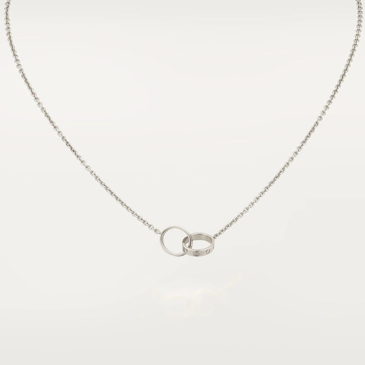 [⭐JeweliWhal]LOVE NECKLACE PINK GOLD AND SILVER