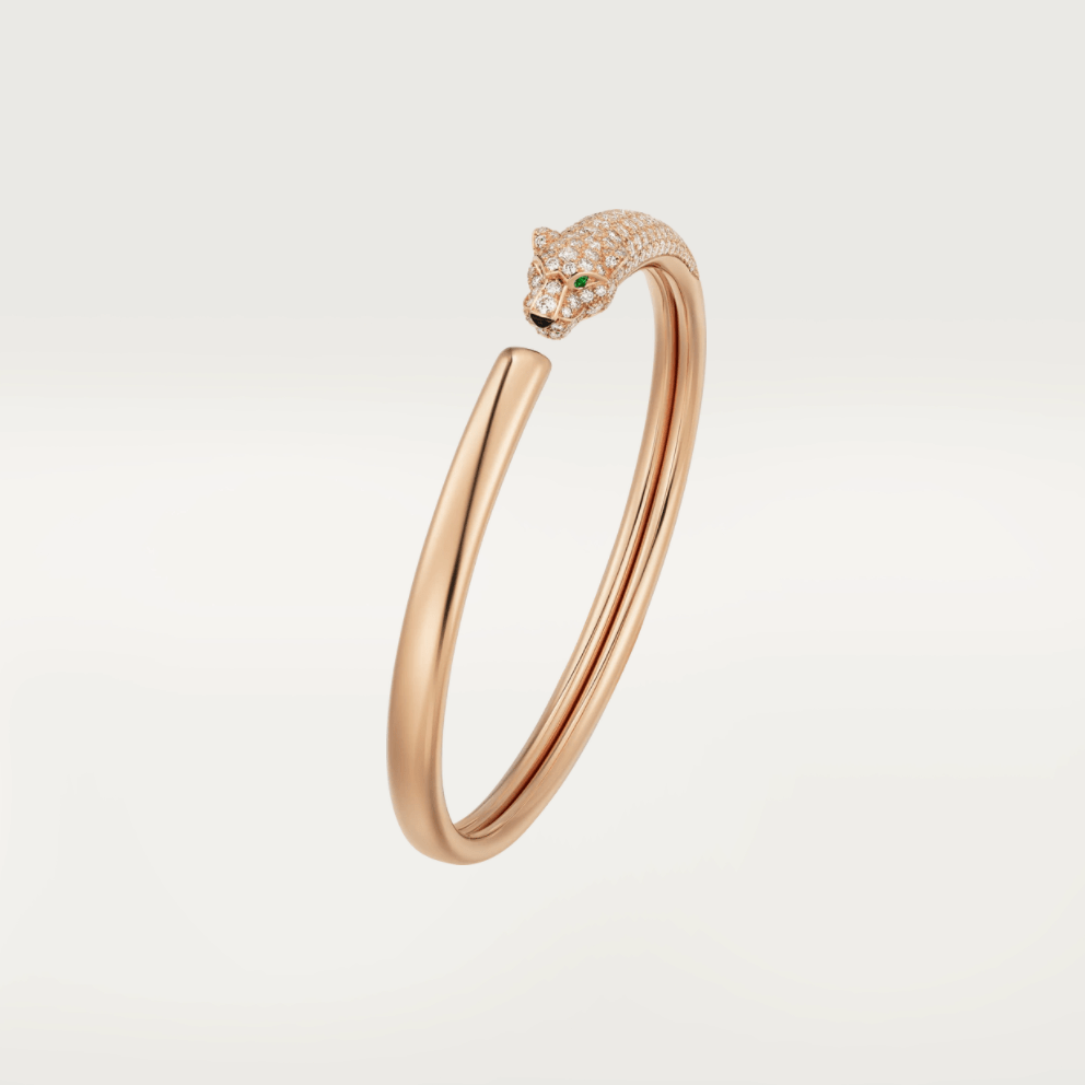 [⭐JeweliWhal]PANTHERE ROSE GOLD DIAMOND OPEN BRACELET