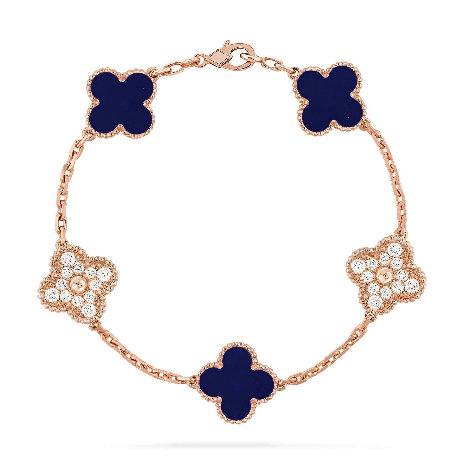 [⭐JeweliWhal]CLOVER 5 MOTIF LAPIS LAZULI BRACELET COLLECTION