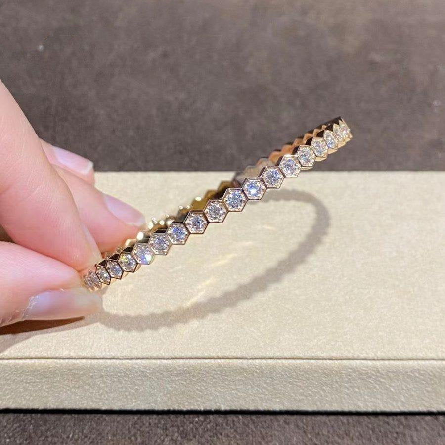 [⭐JeweliWhal]BEE LOVE GOLD BRACELET FULL DIAMOND