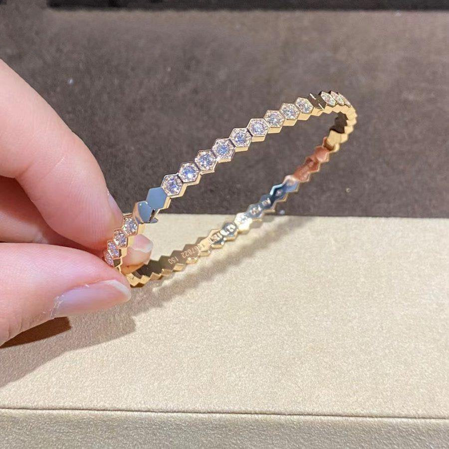 [⭐JeweliWhal]BEE LOVE GOLD BRACELET FULL DIAMOND