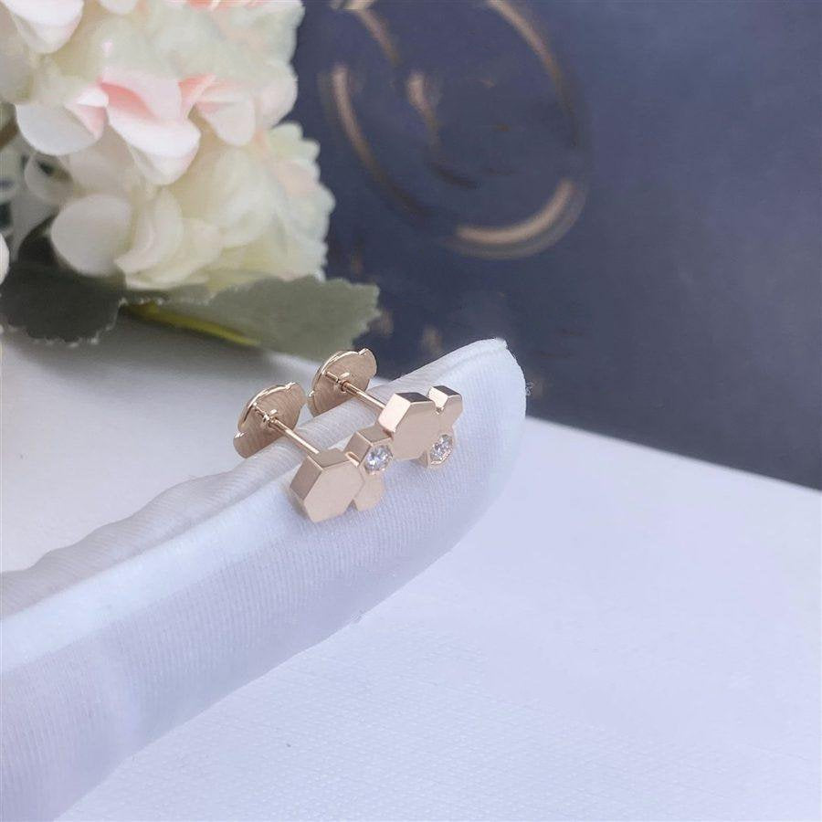 [⭐JeweliWhal]BEE LOVE PINK GOLD DIAMOND EARRINGS