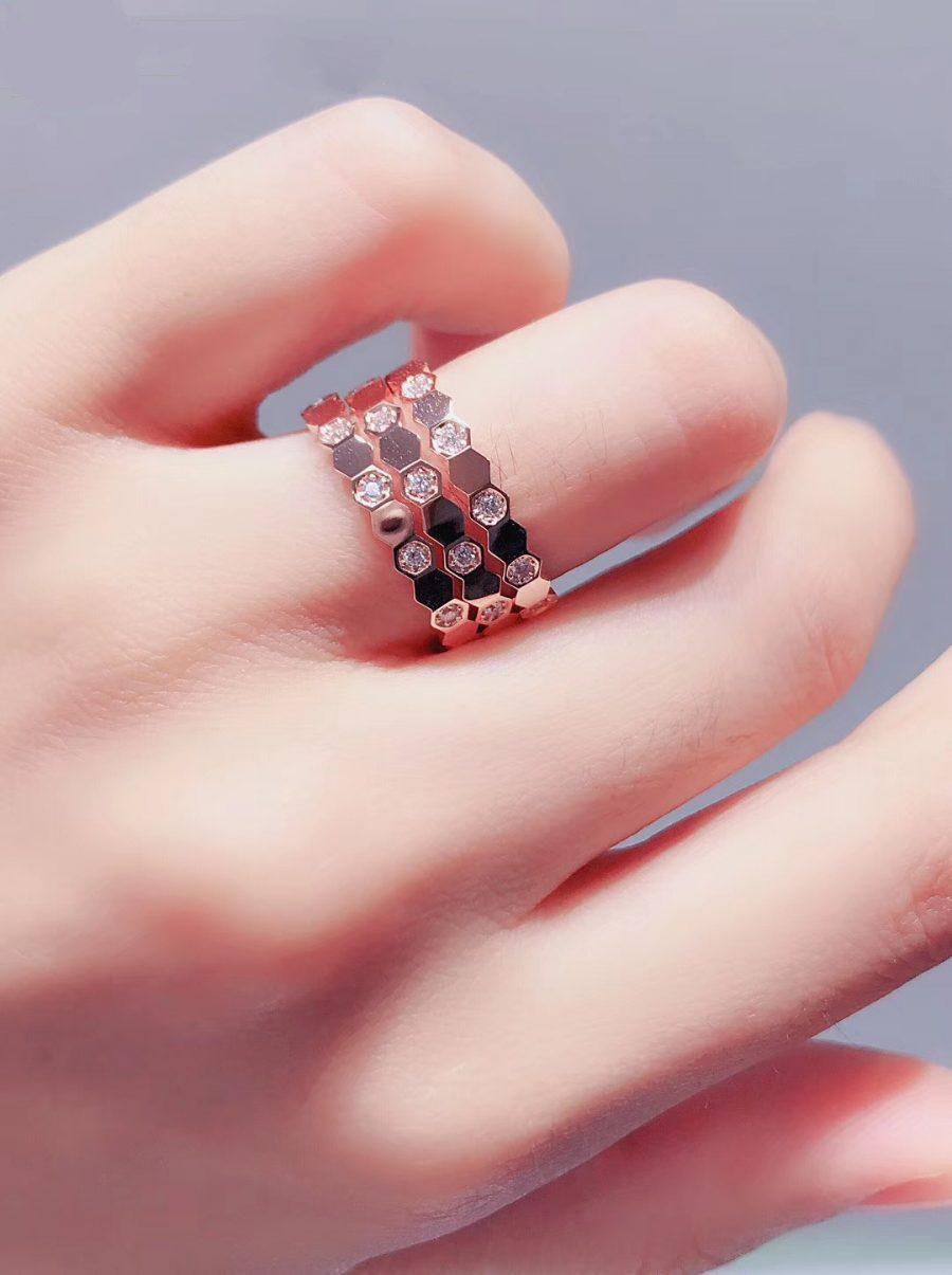 [⭐JeweliWhal]BEE LOVE RING PINK GOLD DIAMOND