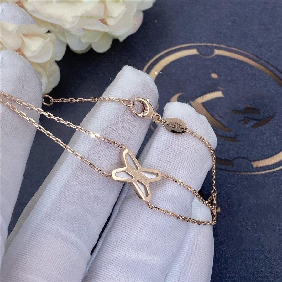 [⭐JeweliWhal]JEUX BRACELET WHITE MOP PINK GOLD 1 DIAMOND