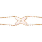 [⭐JeweliWhal]JEUX BRACELET WHITE MOP PINK GOLD 1 DIAMOND