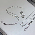 [⭐JeweliWhal]JEUX BRACELET WHITE MOP SILVER 1 DIAMOND