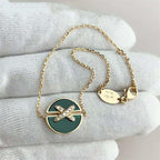 [⭐JeweliWhal]JEUX DE BRACELET MALACHITE PINK GOLD DIAMONDS