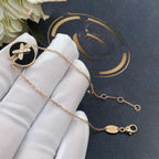 [⭐JeweliWhal]JEUX DE BRACELET ONYX PINK GOLD DIAMOND