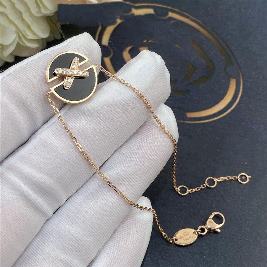 [⭐JeweliWhal]JEUX DE BRACELET ONYX PINK GOLD DIAMOND