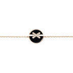 [⭐JeweliWhal]JEUX DE BRACELET ONYX PINK GOLD DIAMOND