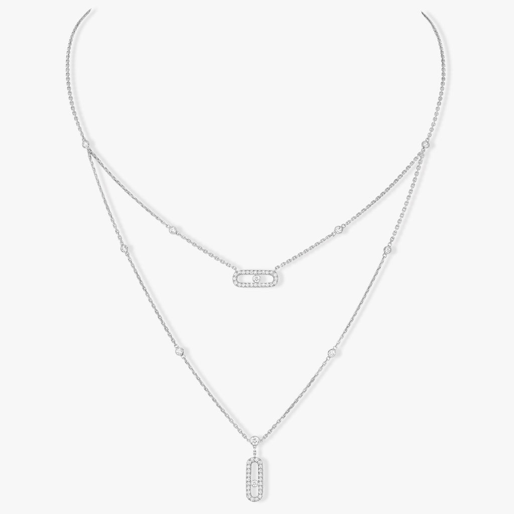 [⭐JeweliWhal]MOVE 2 ROW DIAMOND NECKLACE