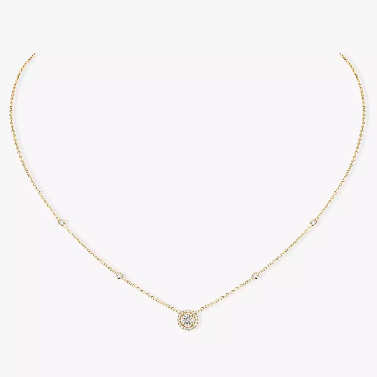 [⭐JeweliWhal]Diamond Necklace 0,20ct Brilliant Shape Joy