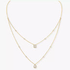 [⭐JeweliWhal]Diamond Necklace My Twin 2 Rows