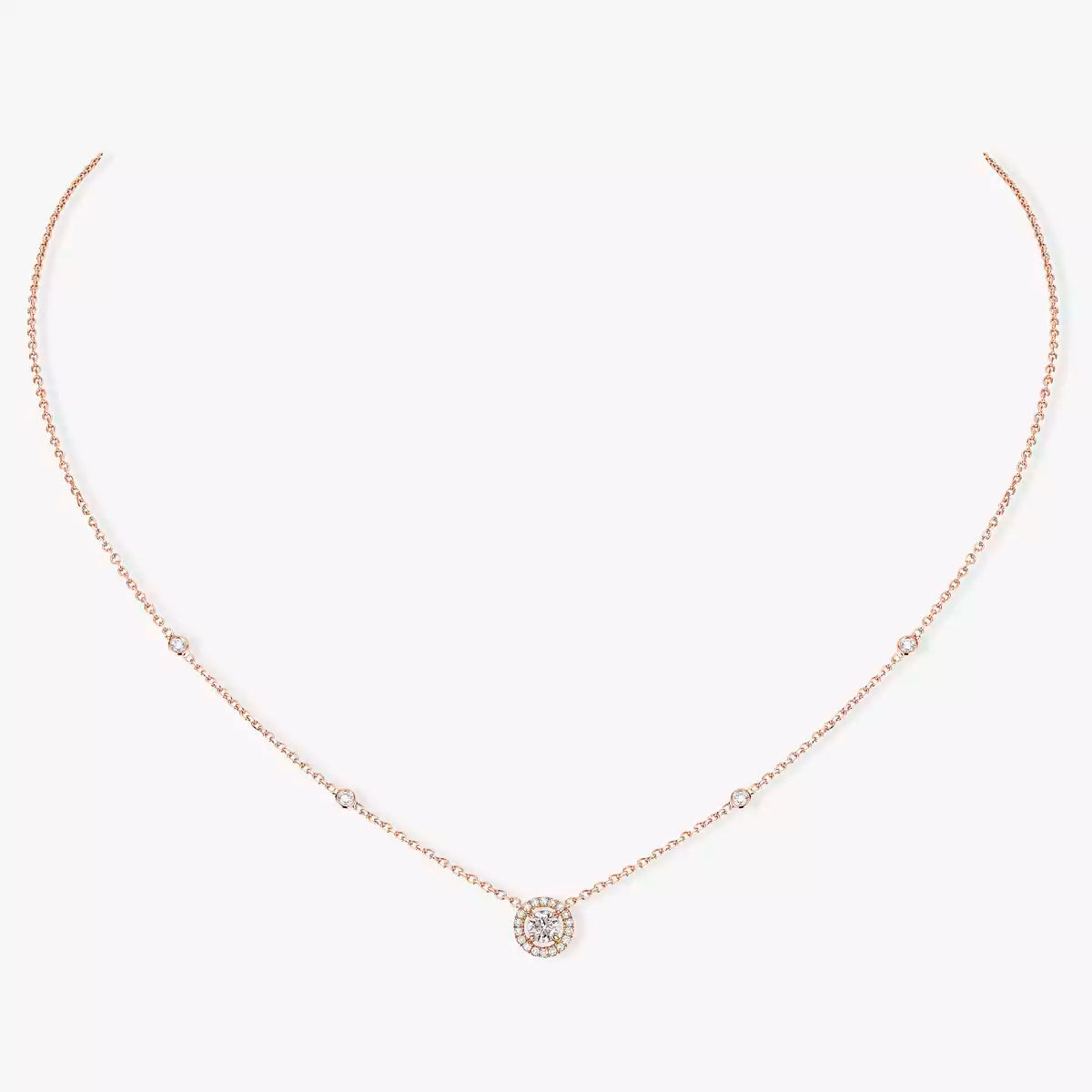 [⭐JeweliWhal]Diamond Necklace 0,20ct Brilliant Shape Joy