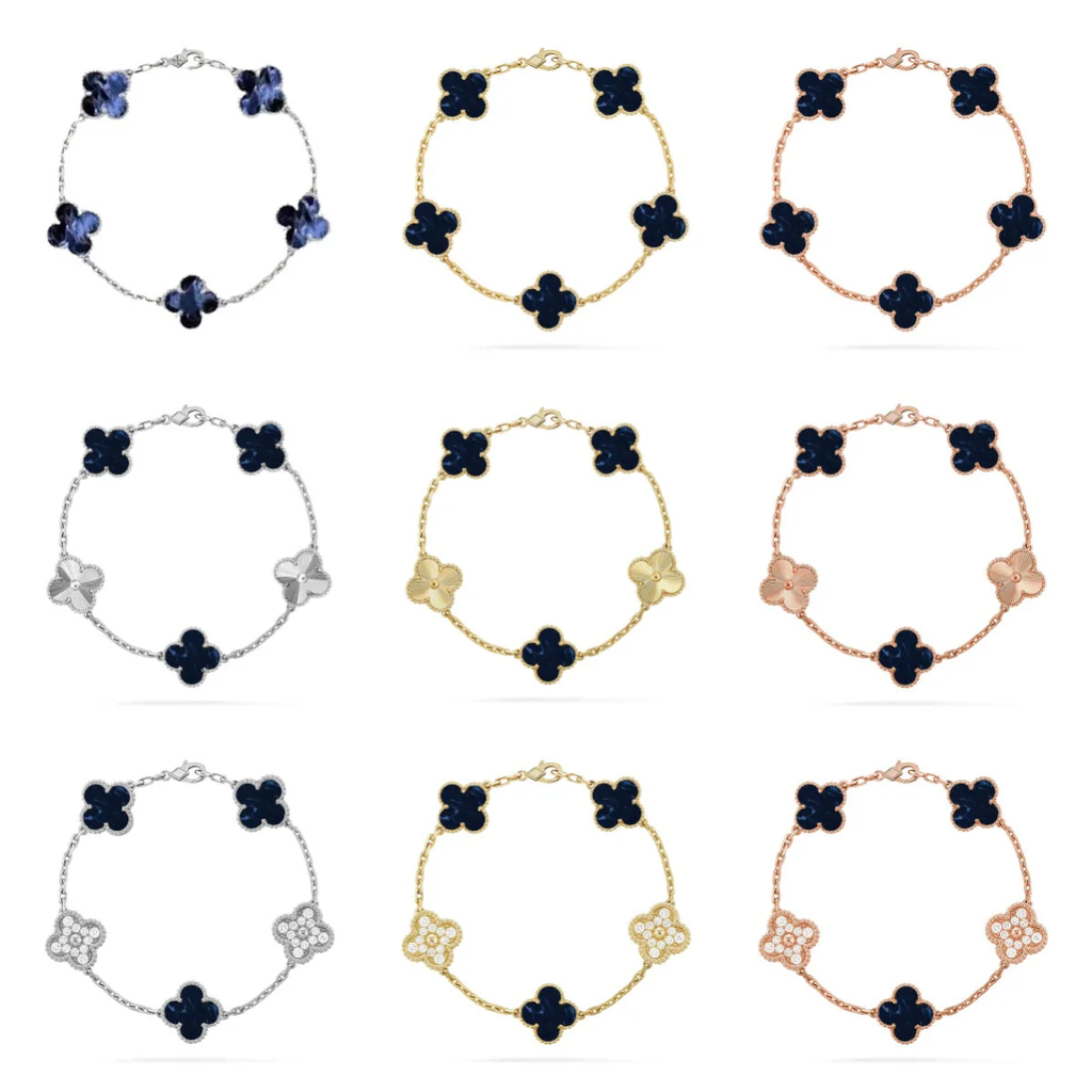 [⭐JeweliWhal]CLOVER 5 MOTIF PIETERSITE BRACELET COLLECTION