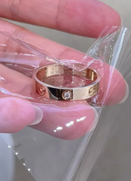 [⭐JeweliWhal]LOVE RING 4MM 1 DIAMOND