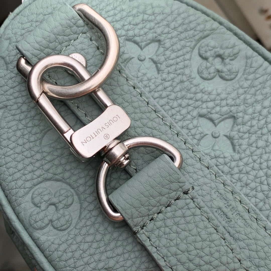 KEEPALL BANDOULIÈRE 25 BAG IN MISTY LAKE GREEN MONOGRAM TAURILLON CALFSKIN