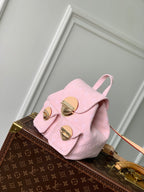 VENICE BACKPACK 24 IN PINK MONOGRAM DENIM GOLD HARDWARE