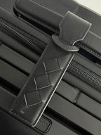 BOTTEGA VENETA 25S ODYSSEY CABIN 3D INTRECCIO PATTERN LUGGAGE 55 IN BLACK CALFSKIN