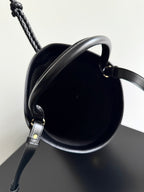 BOTTEGA VENETA 25S MEDIUM LIBERTA 30 IN BLACK CALFSKIN GOLD HARDWARE