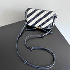 BOTTEGA VENETA 25S CONCERT POUCH 18 IN ZEBRA PATTERN CALFSKIN GOLD HARDWARE