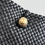 ボッテガ・ヴェネタ 25S トスカ バッグ 19インチ ブラック カーフスキン ゴールド金具