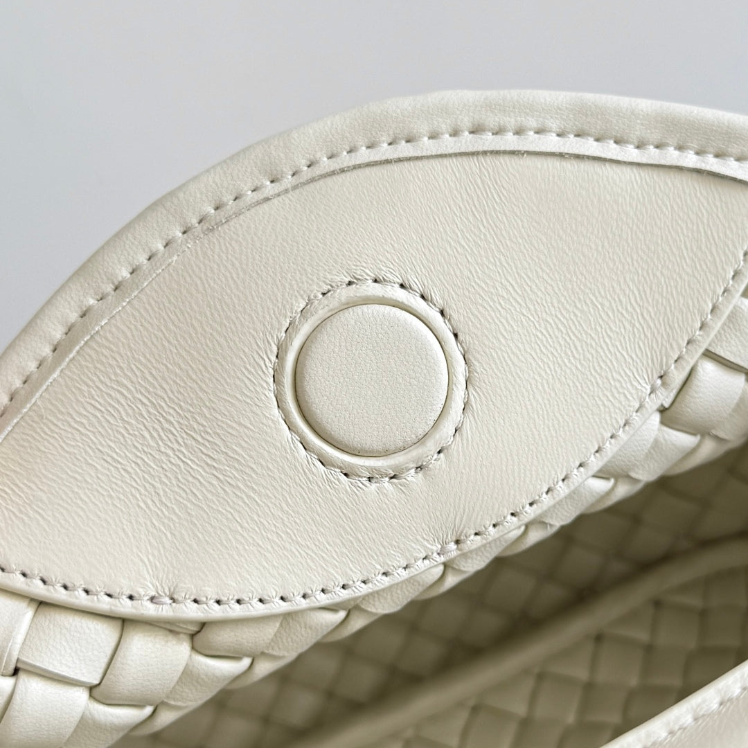 ボッテガ・ヴェネタ 25S コブル トップハンドルバッグ 23 アイボリーカーフスキン