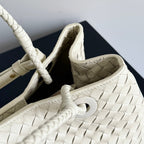 ボッテガ・ヴェネタ 25S バスケットバッグ 31 アイボリーカーフスキン ゴールド金具