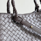 ボッテガ・ヴェネタ 25S バスケットバッグ 31 ダークブラウン カーフスキン ゴールド金具