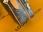 LV 25S AMAZONE BAG 20 IN DARK BROWN MONOGRAM CALFSKIN GOLD HARDWARE