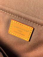 LV 25S SATCHEL BAG 35 IN BROWN CANVAS MONOGRAM GOLD HARDWARE