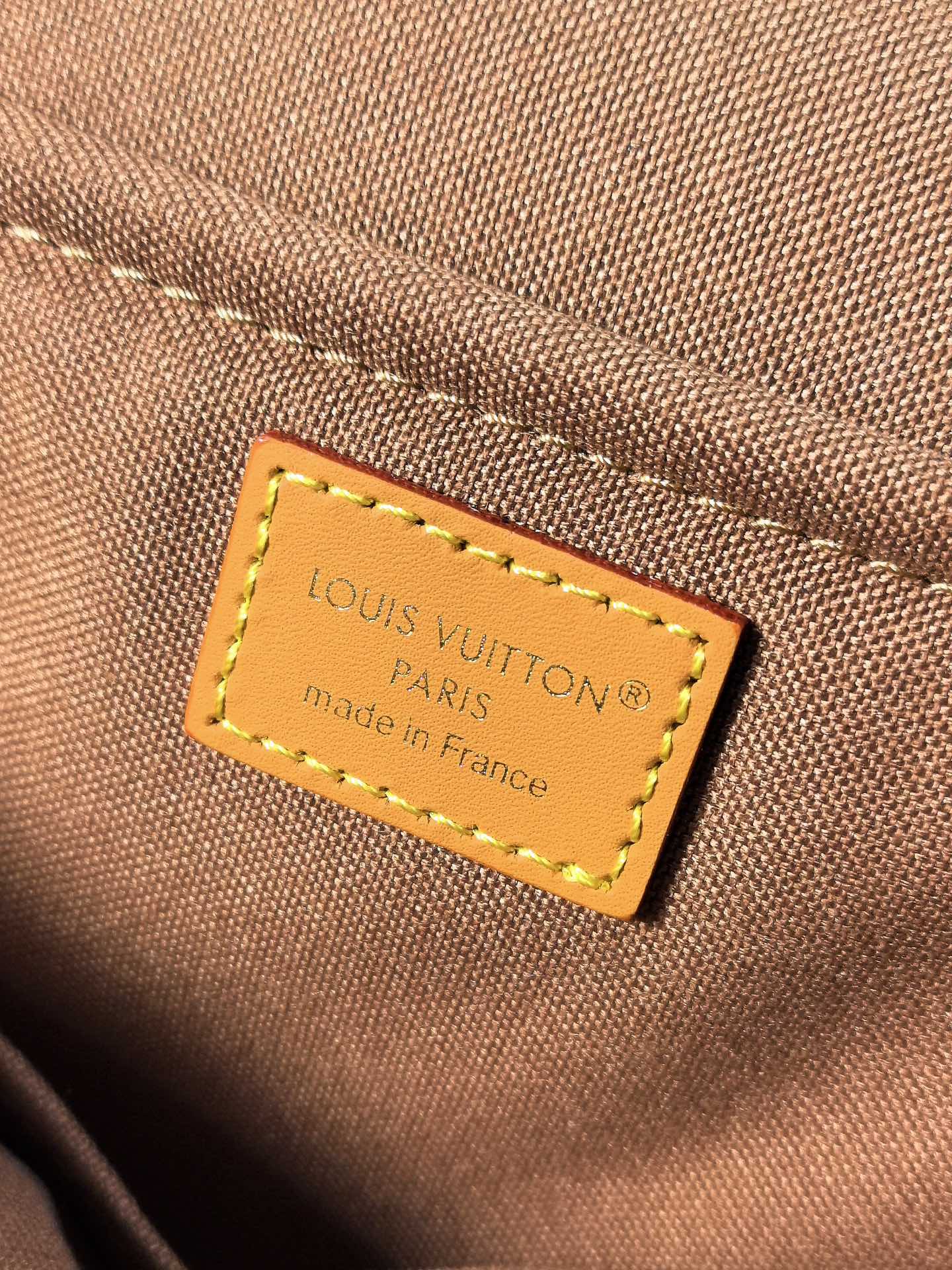 LV 25S SATCHEL BAG 35 IN BROWN CANVAS MONOGRAM GOLD HARDWARE